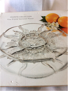 Studio Silversmiths Clear Crystal Sectional Platter
